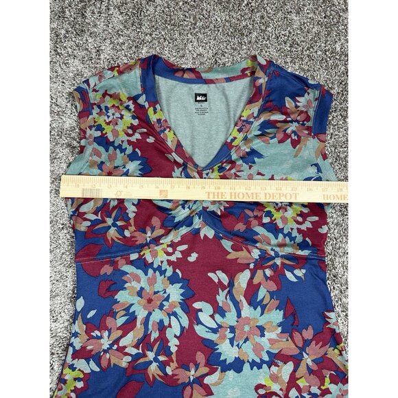 REI‎ Co-op Women’s Sz S Floral Travel Knit Dress Hidden Pocket Hiking - Picture 4 of 7